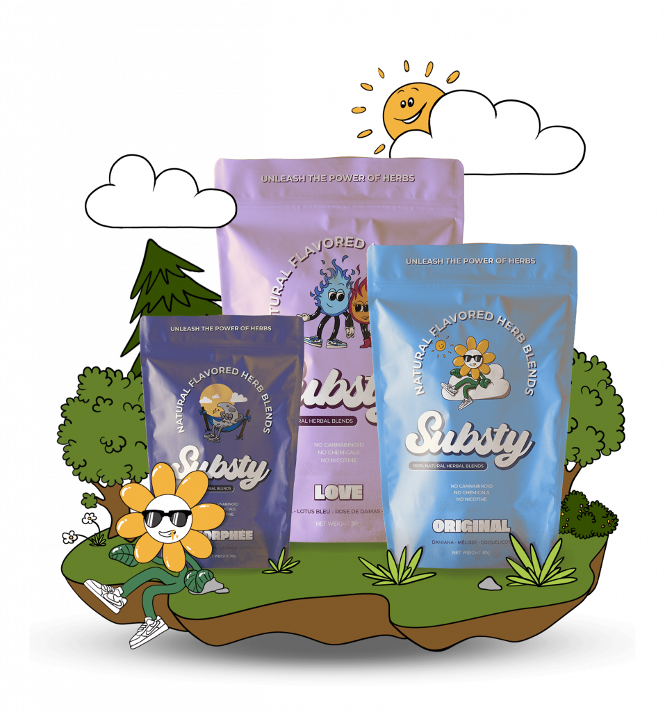 Trois produits du pack découverte : Mix Original + Mix Morphée + Mix Love