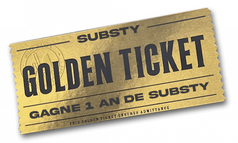 Ticket D'or de Substy - Offre permettant de gagner 1 an de Substitut au tabac
